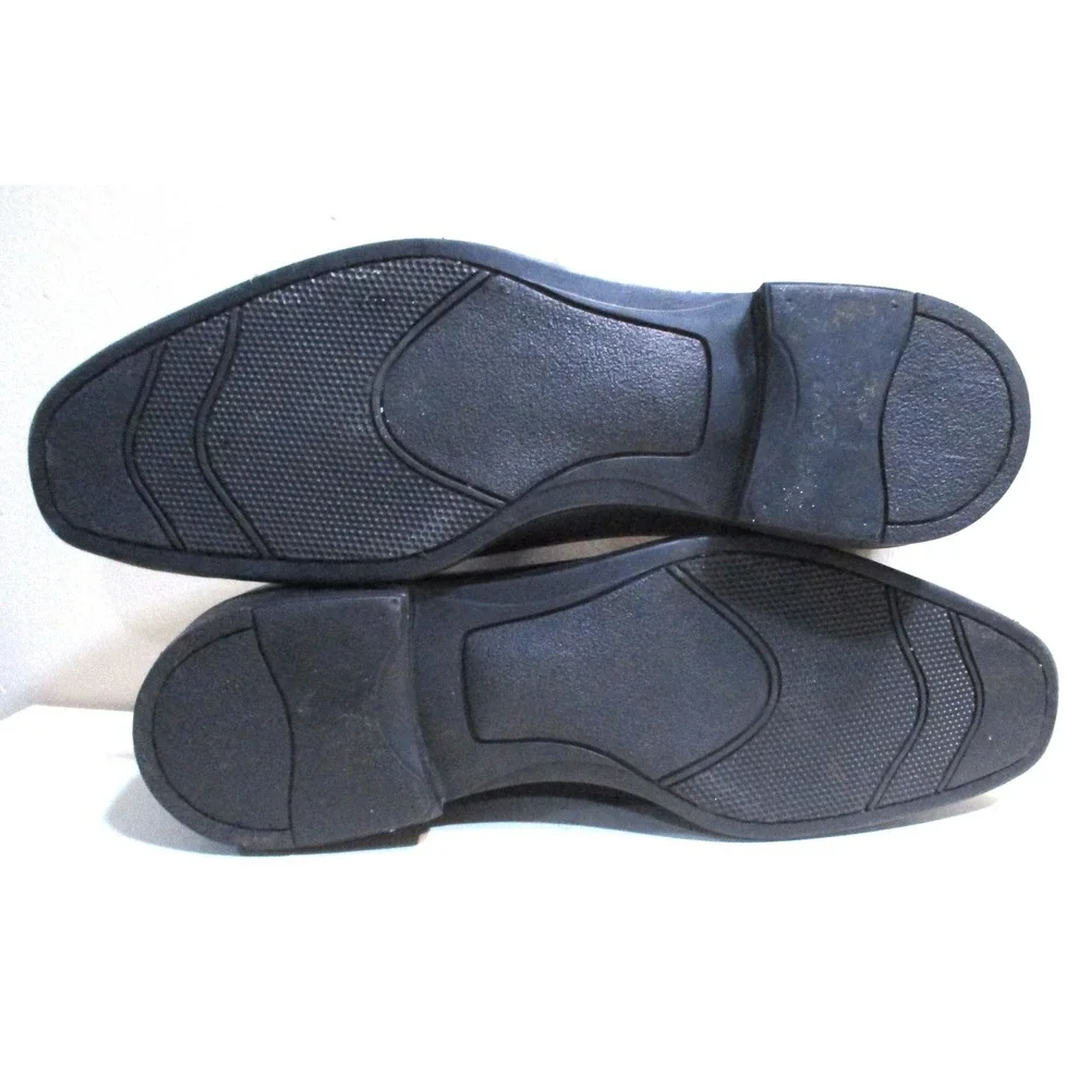 Donald Pliner Gavril30 Mens 10M Black Leather Cap Toe Slip On Loafers Brazil